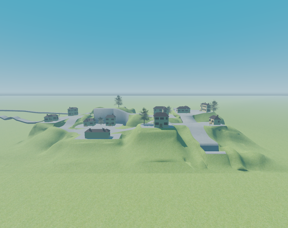 Our render of The town