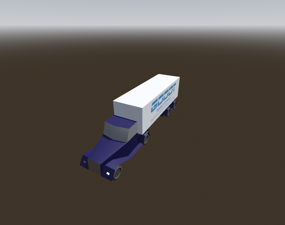Godot render of Trailer truck