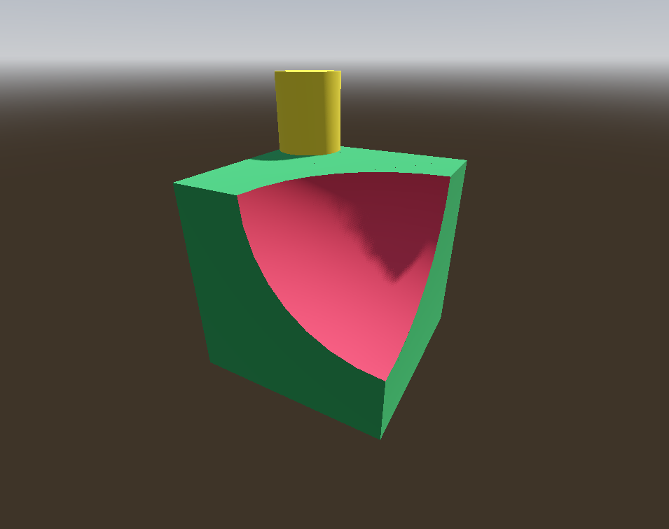 Our render of One surface per material