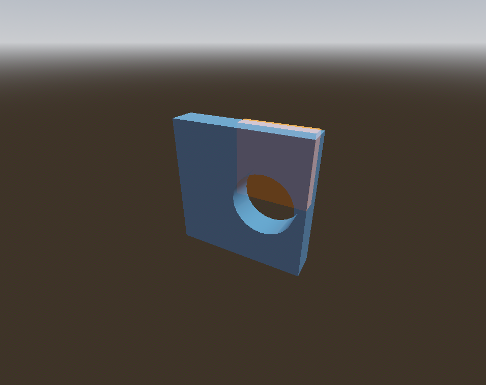 Godot render of Transparency through a boolean result