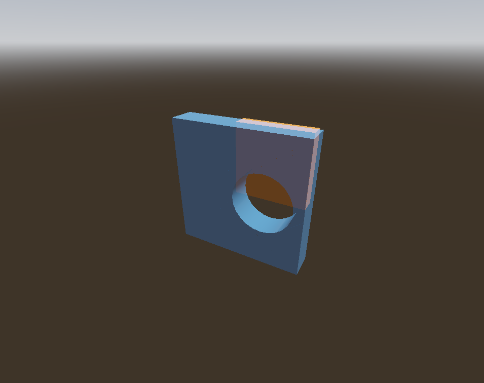 Our render of Transparency through a boolean result