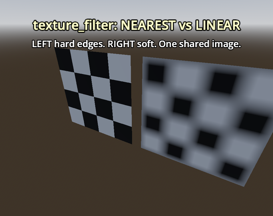 Godot render of Texture filter