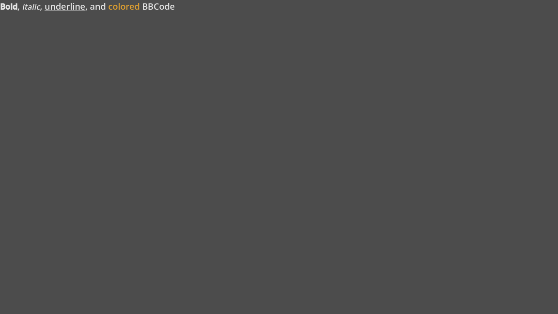 Godot render of RichTextLabel